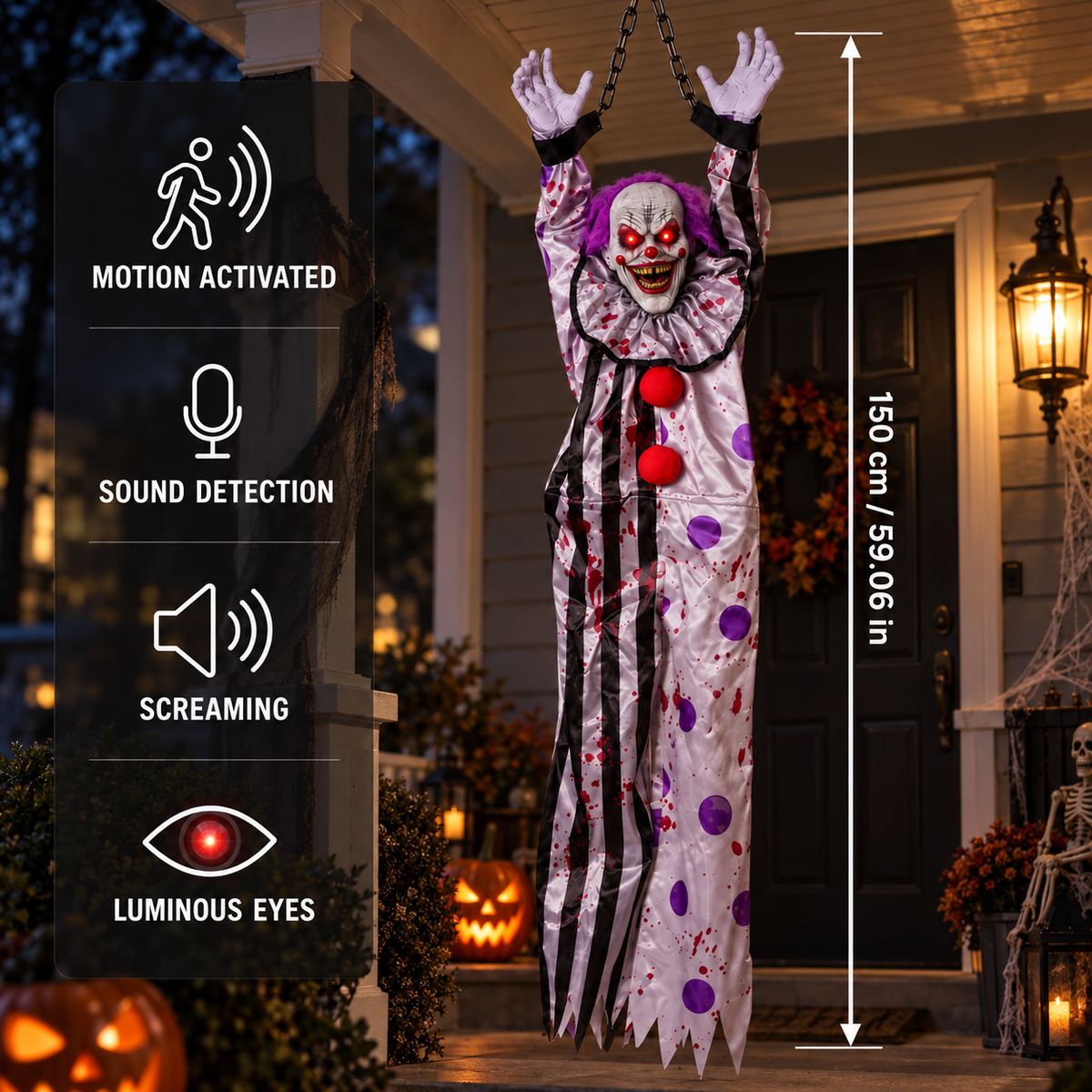 Halloween Animatronic Scary Clown